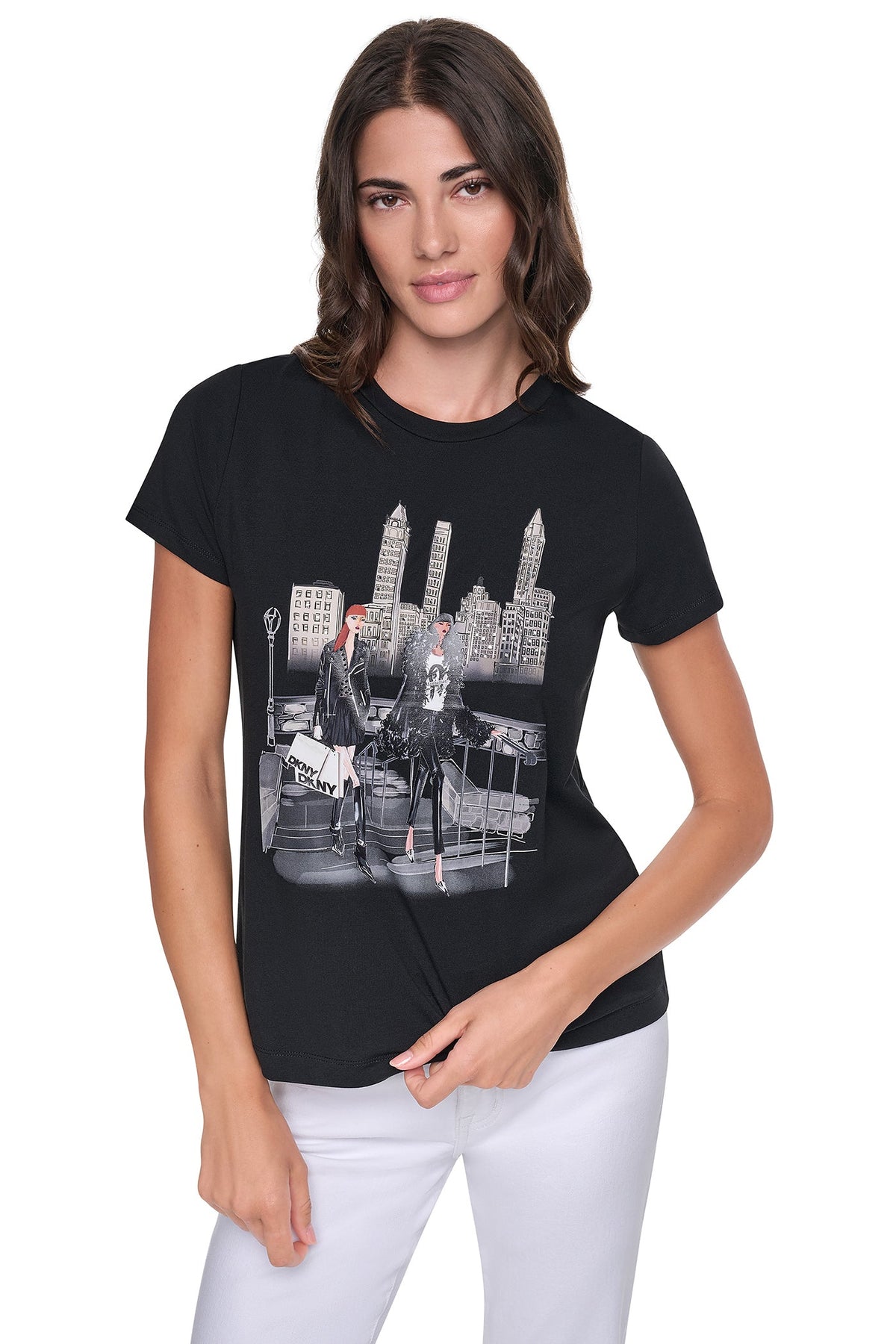 CENTRAL PARK GRAPHIC TEE Black | DKNY