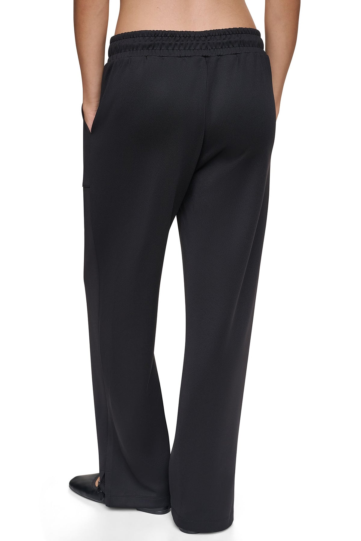 PINS & PATCHES DRAWSTRING PANT Ivory | DKNY