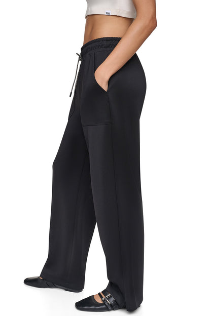 PINS & PATCHES DRAWSTRING PANT Black | DKNY