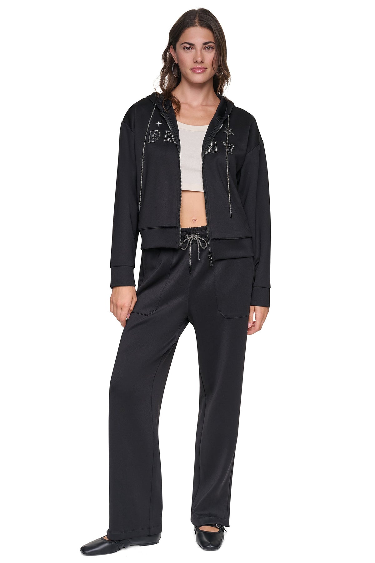 PINS & PATCHES HOODIE Ivory | DKNY