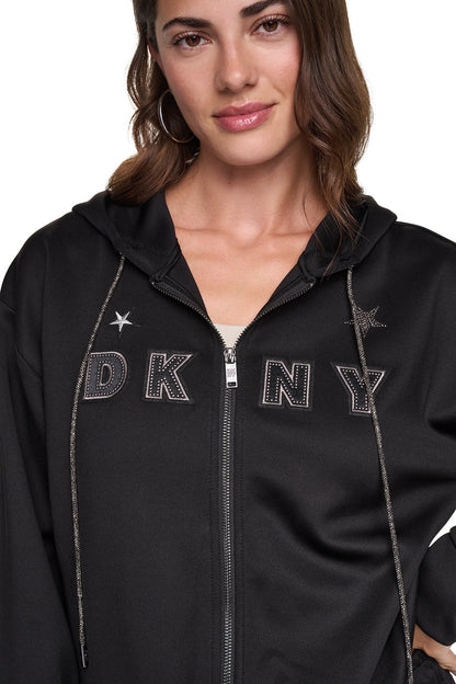 PINS & PATCHES HOODIE Ivory | DKNY