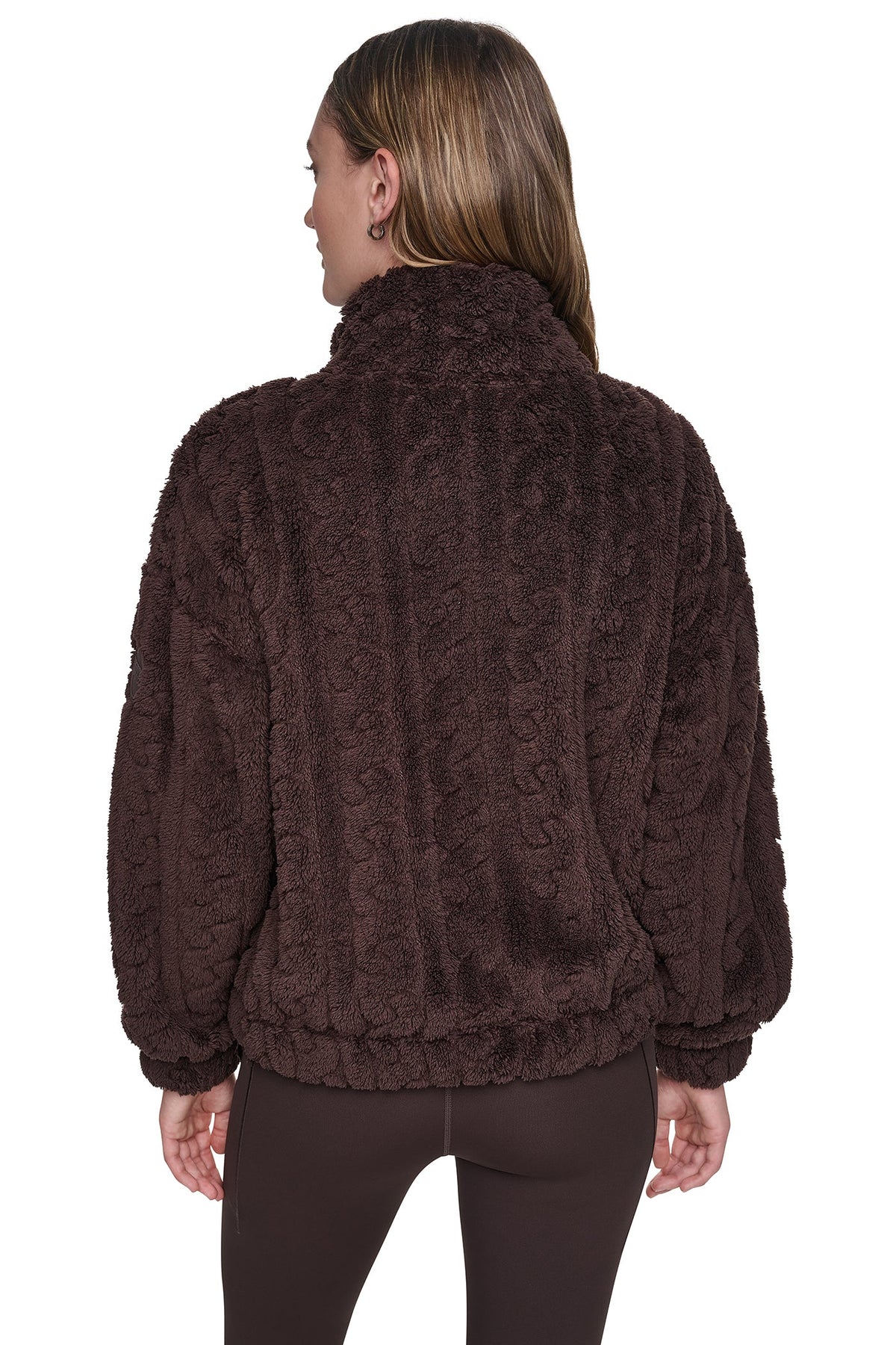CABLE SHERPA FULL ZIP JACKET Eggnog | DKNY