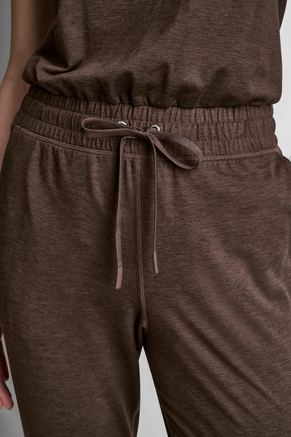 SPACEDYE RACERBACK TANK JUMPSUIT Espresso Spacedye | DKNY
