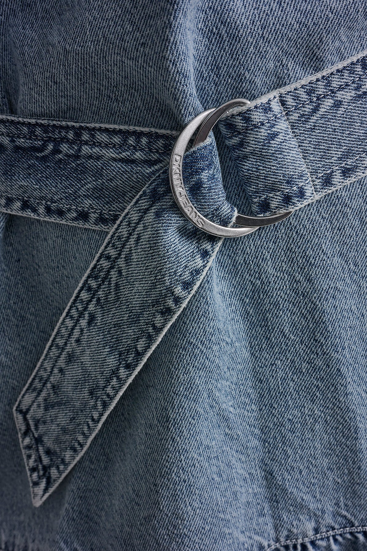 BELTED DENIM V-NECK DRESS Reflection | DKNY