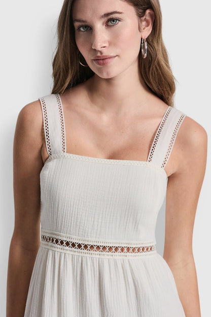 TIERED TANK MAXI DRESS Eggnog | DKNY