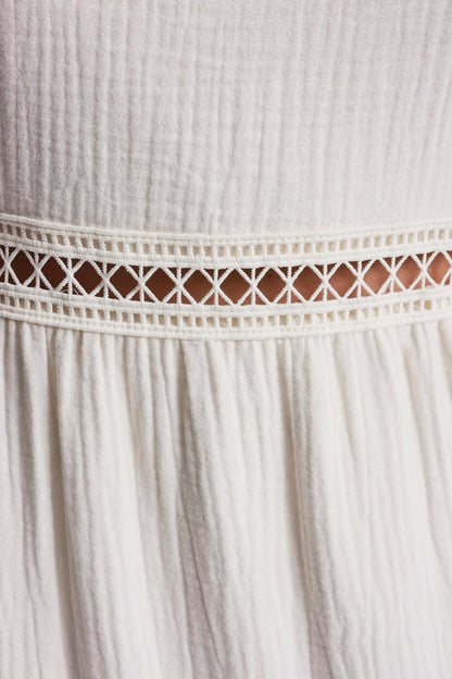 TIERED TANK MAXI DRESS Eggnog | DKNY