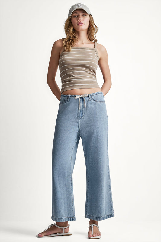 MID-RISE DRAWCORD WIDE LEG Brighton | DKNY