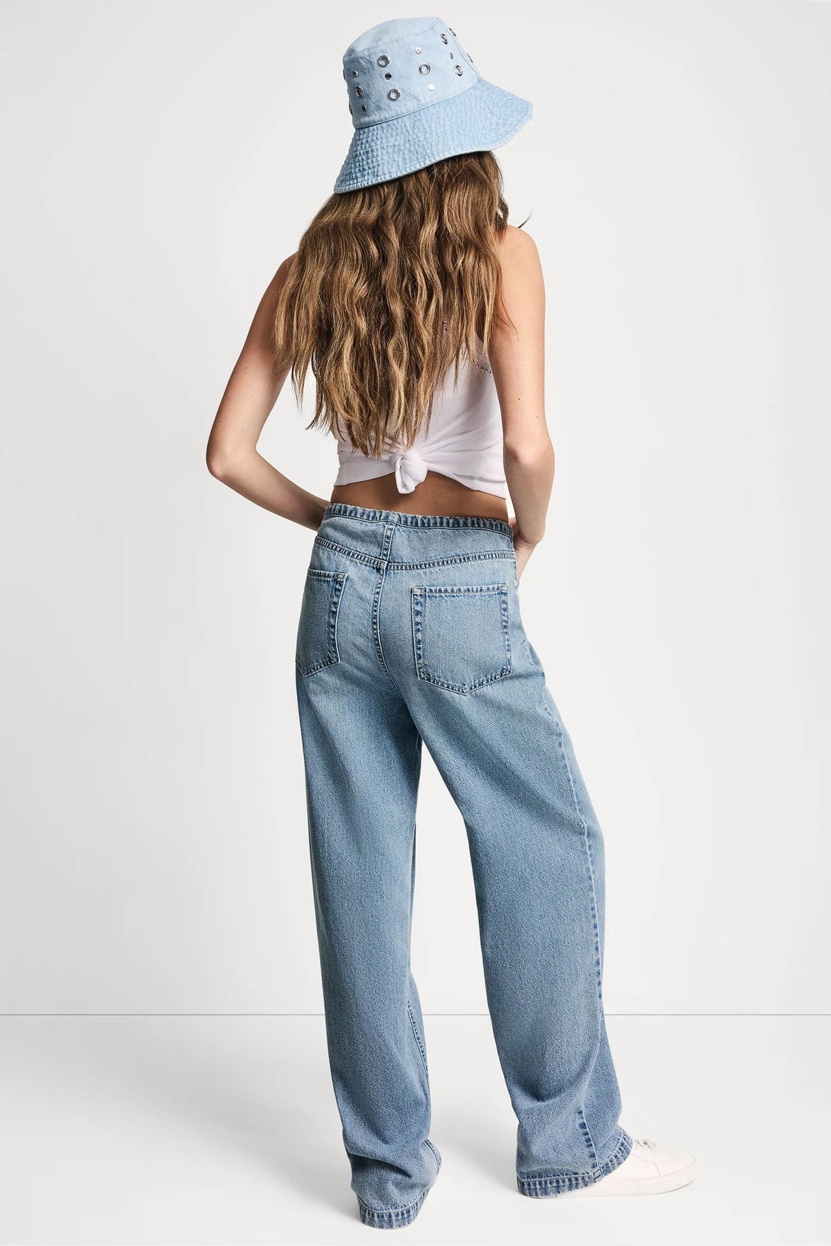MID-RISE RELAXED STRAIGHT LEG WITH DRAWCORD Eden | DKNY