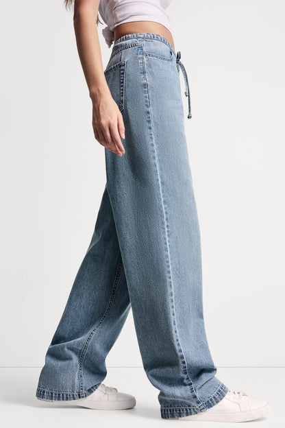 MID-RISE RELAXED STRAIGHT LEG WITH DRAWCORD Eden | DKNY