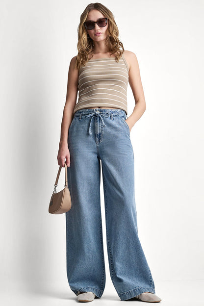 HIGH-RISE WIDE LEG JEAN Eden | DKNY