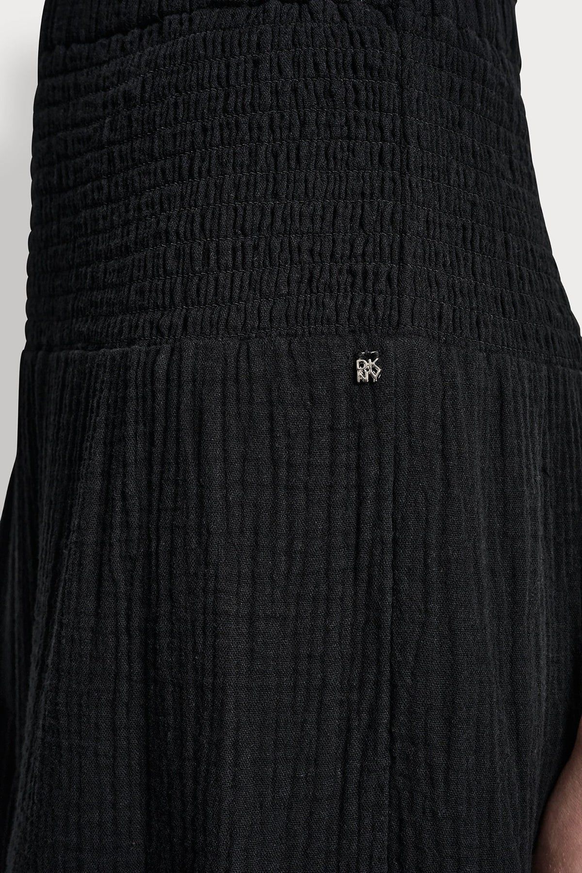 SMOCKED WAIST MAXI TIERED SKIRT Mineral | DKNY