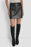 BLACK FAUX LEATHER
