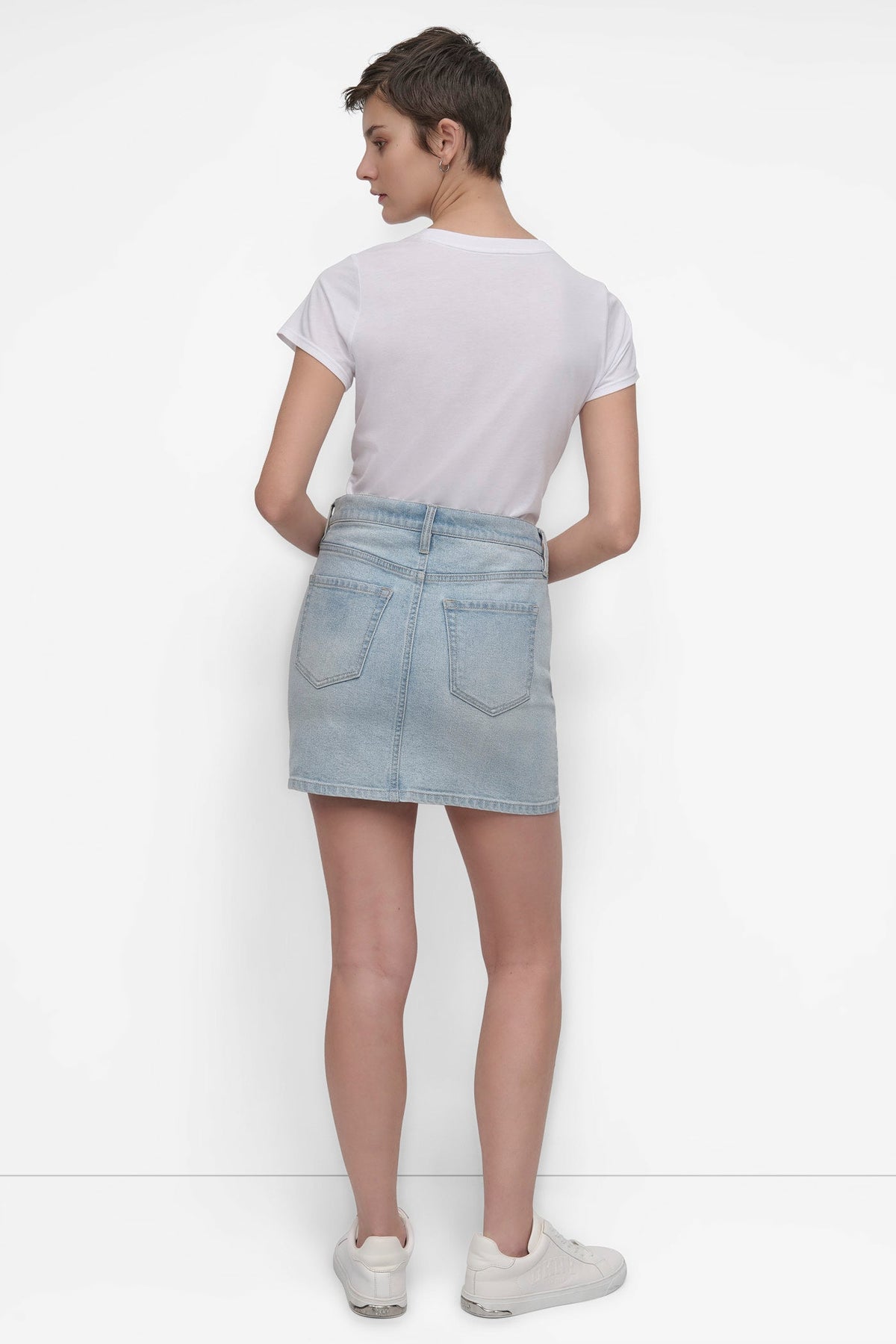 MINI SKIRT WITH RHINESTONE EMBELLISHMENT HEAT WAVE | DKNY