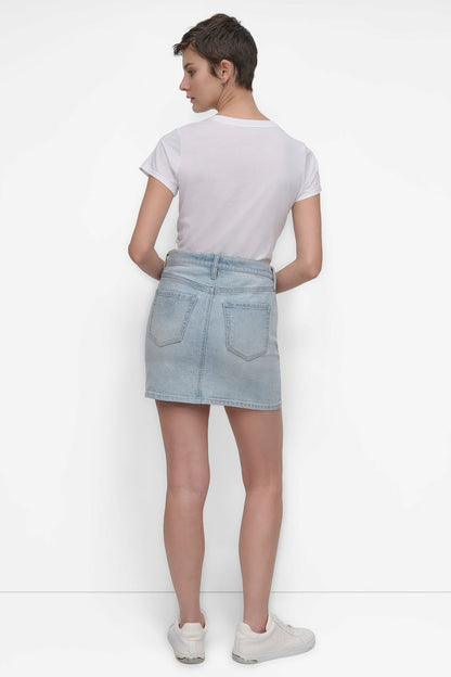 MINI SKIRT WITH RHINESTONE EMBELLISHMENT HEAT WAVE | DKNY
