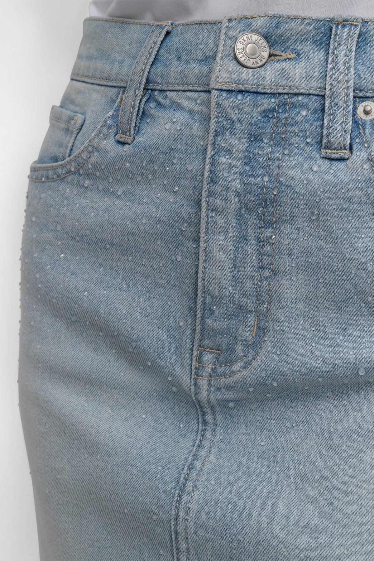 MINI SKIRT WITH RHINESTONE EMBELLISHMENT HEAT WAVE | DKNY