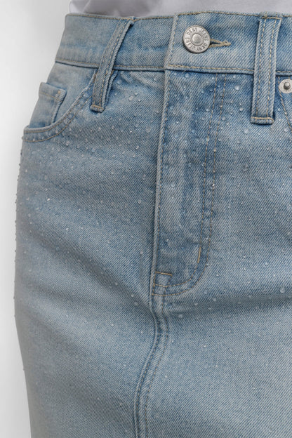 MINI SKIRT WITH RHINESTONE EMBELLISHMENT HEAT WAVE | DKNY
