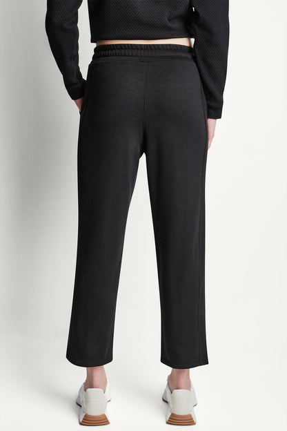 JACQUARD MIX HIGH-RISE ANKLE PANT Black | DKNY