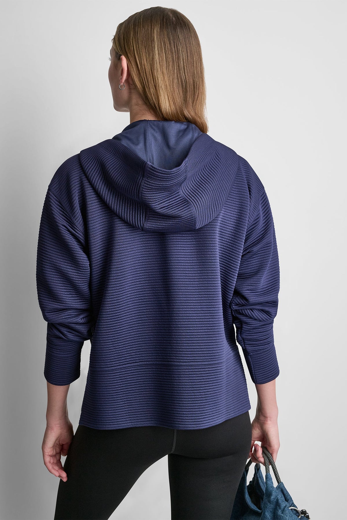 TECH OTTOMAN FULL ZIP HOODIE Peacoat | DKNY