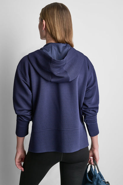 TECH OTTOMAN FULL ZIP HOODIE Peacoat | DKNY