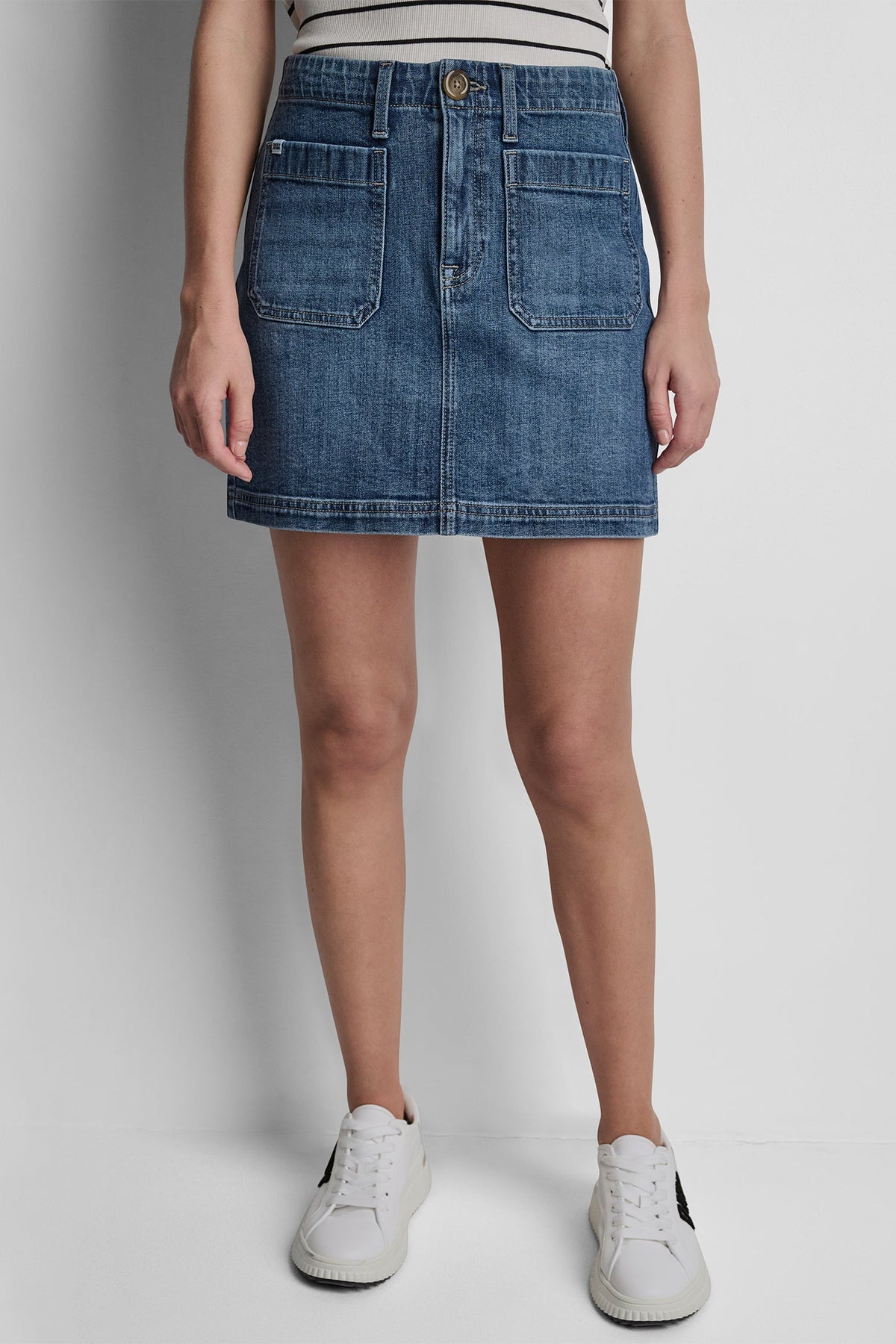HIGH-RISE PATCH POCKET MINI SKIRT Amsterdam | DKNY