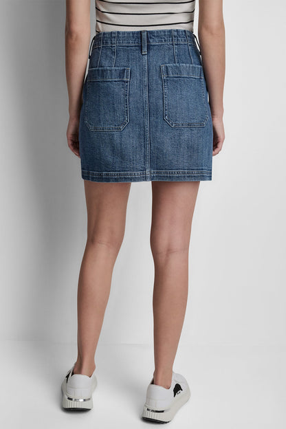 HIGH-RISE PATCH POCKET MINI SKIRT Amsterdam | DKNY