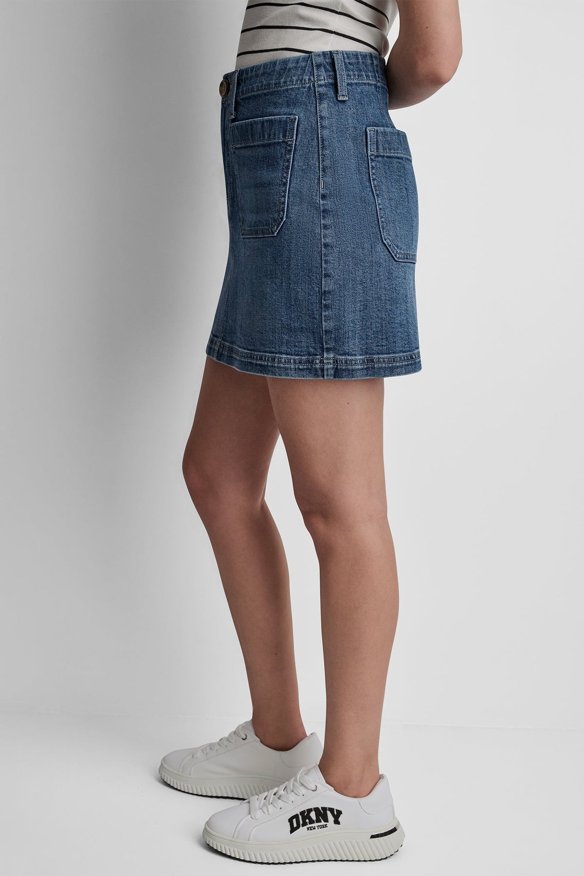 HIGH-RISE PATCH POCKET MINI SKIRT Amsterdam | DKNY