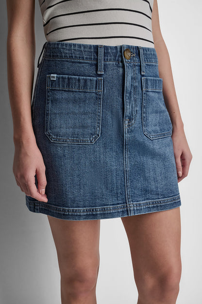 HIGH-RISE PATCH POCKET MINI SKIRT Amsterdam | DKNY