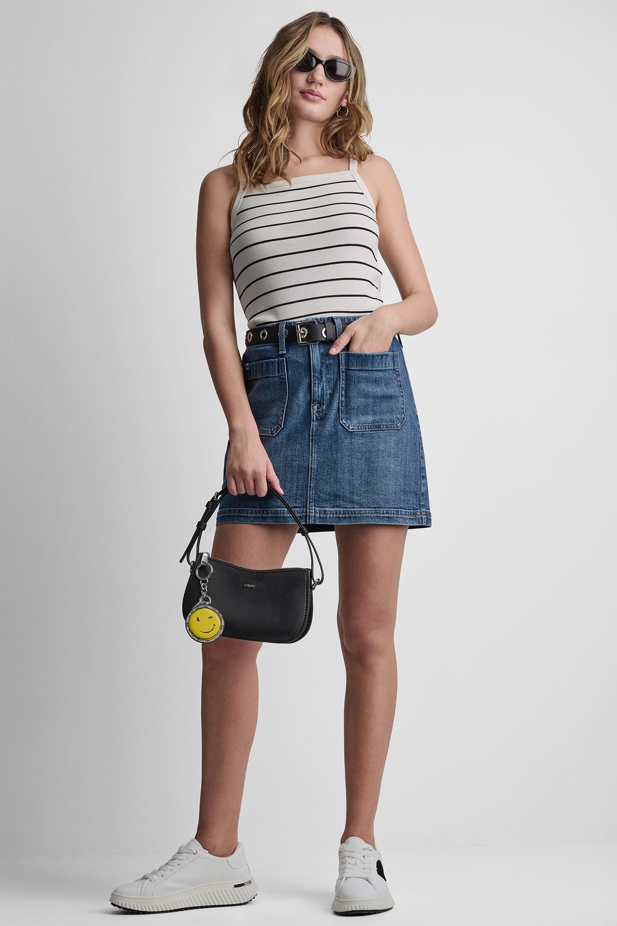 HIGH-RISE PATCH POCKET MINI SKIRT Amsterdam | DKNY