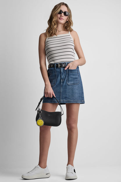 HIGH-RISE PATCH POCKET MINI SKIRT Amsterdam | DKNY