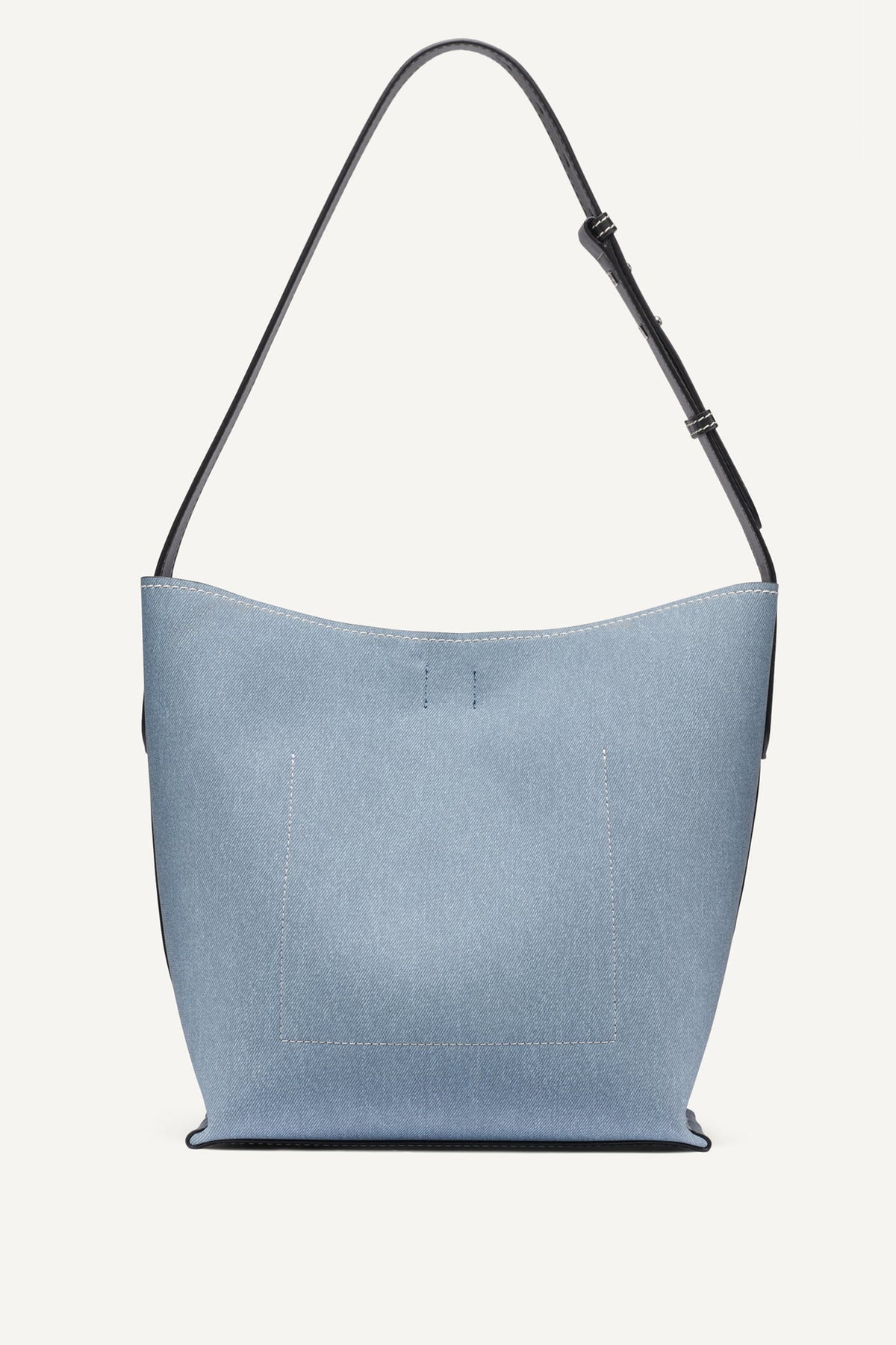 NICOLE DENIM LOGO BUCKET BAG Denim | DKNY
