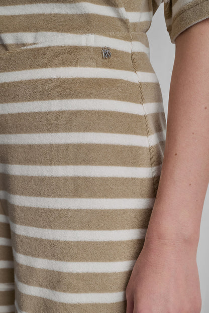 TOWELLING TERRY HIGH-RISE SHORT Travertine/Eggnog | DKNY