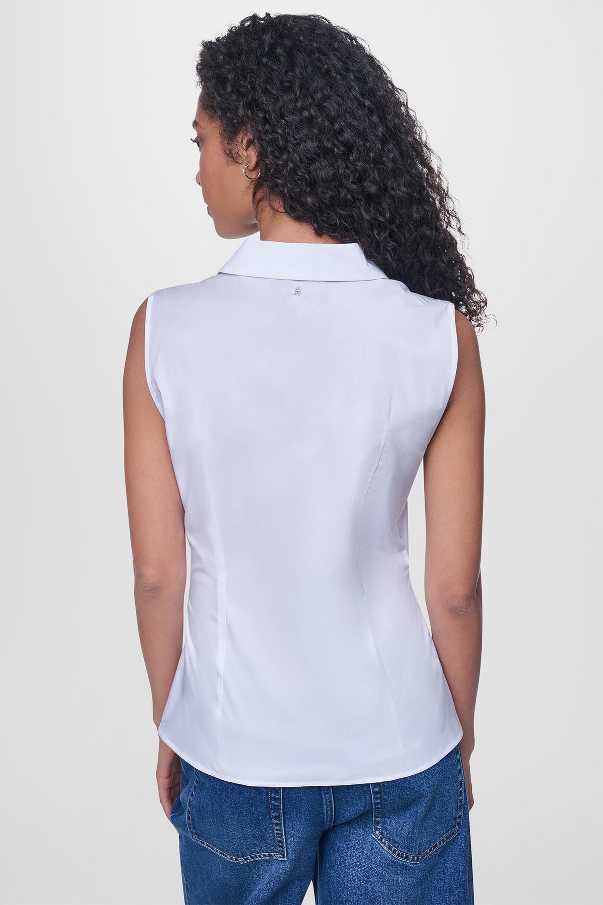 POPLIN TWIST FRONT SHIRT Chestnut | DKNY