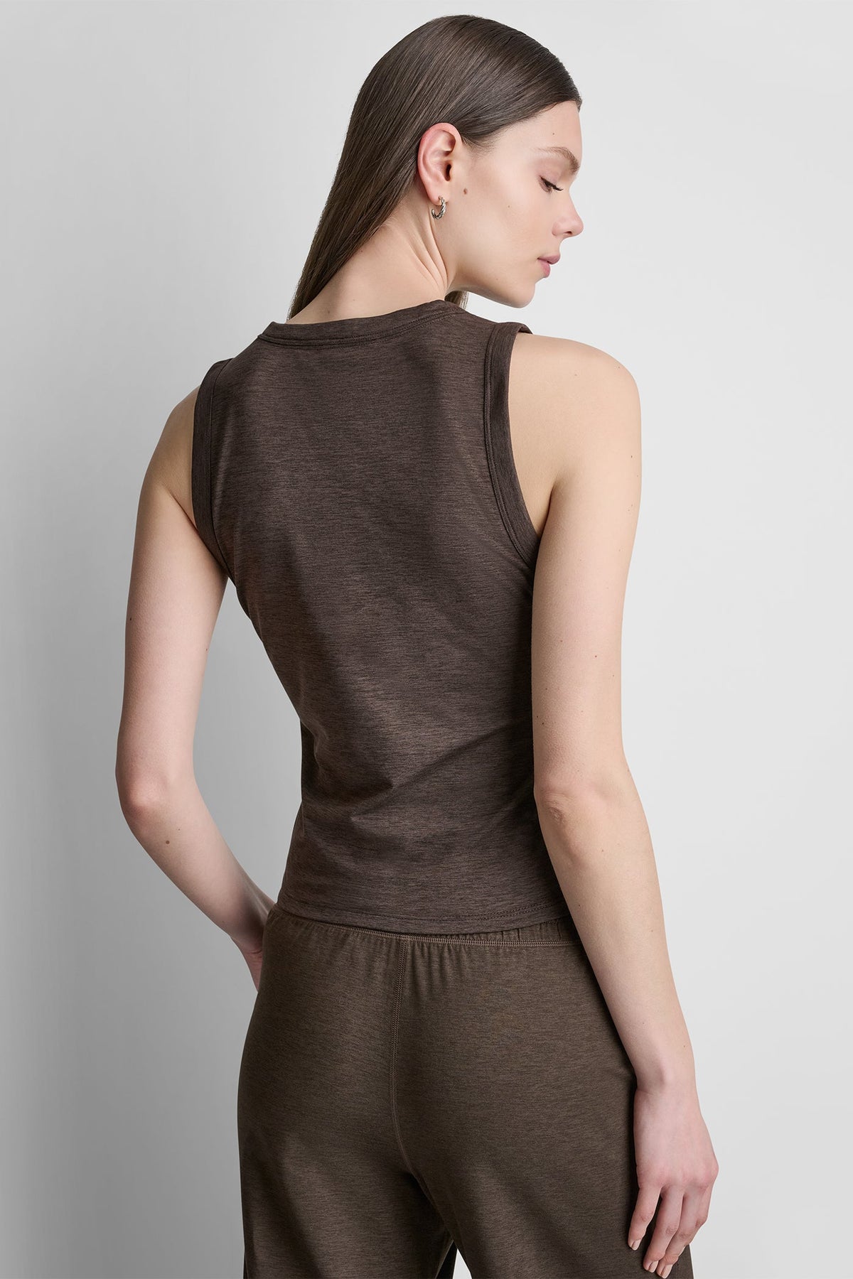 SPACEDYE TANK WITH RUCHING Mesa Rose Spacedye | DKNY