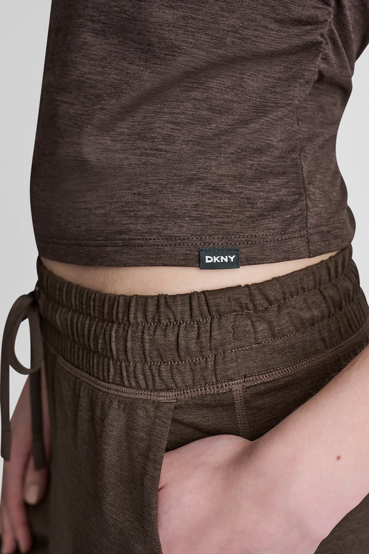 SPACEDYE TANK WITH RUCHING Mesa Rose Spacedye | DKNY