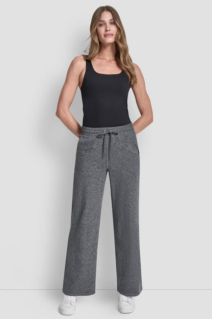 MID-RISE SPACEDYE WIDE-LEG PANT Mesa Rose Spacedye | DKNY