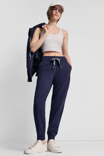 HIGH-RISE SKINNY CUFFED ANKLE JOGGER Peacoat | DKNY