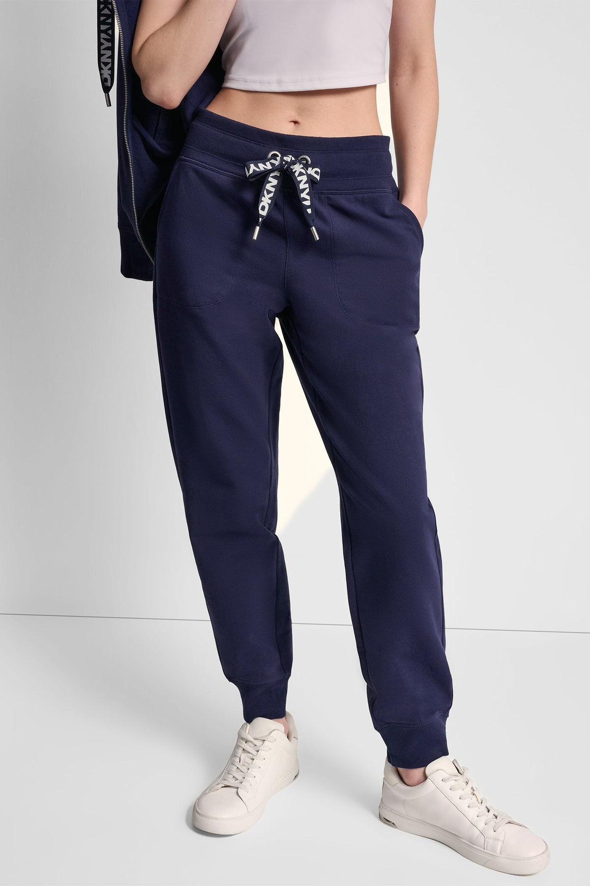 HIGH-RISE SKINNY CUFFED ANKLE JOGGER Peacoat | DKNY