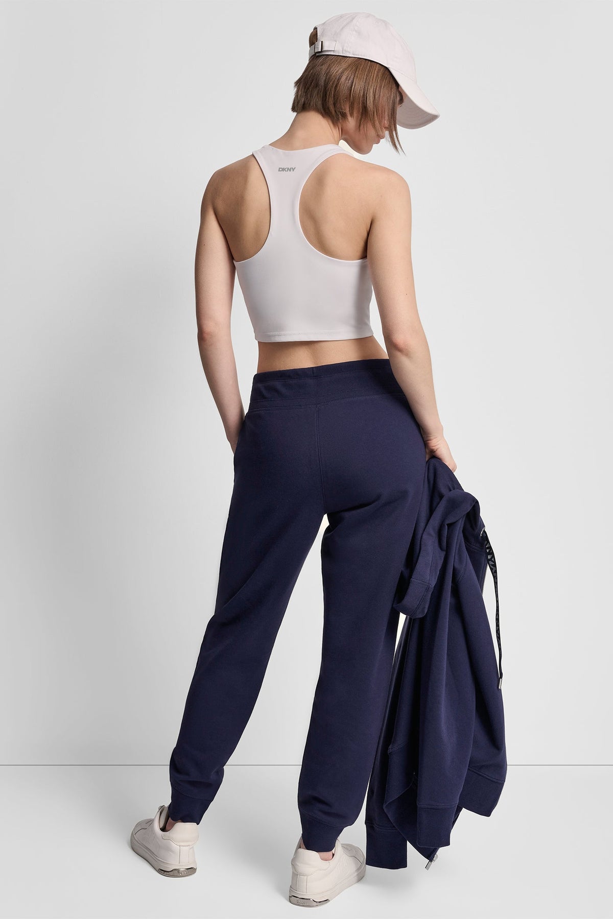 HIGH-RISE SKINNY CUFFED ANKLE JOGGER Peacoat | DKNY