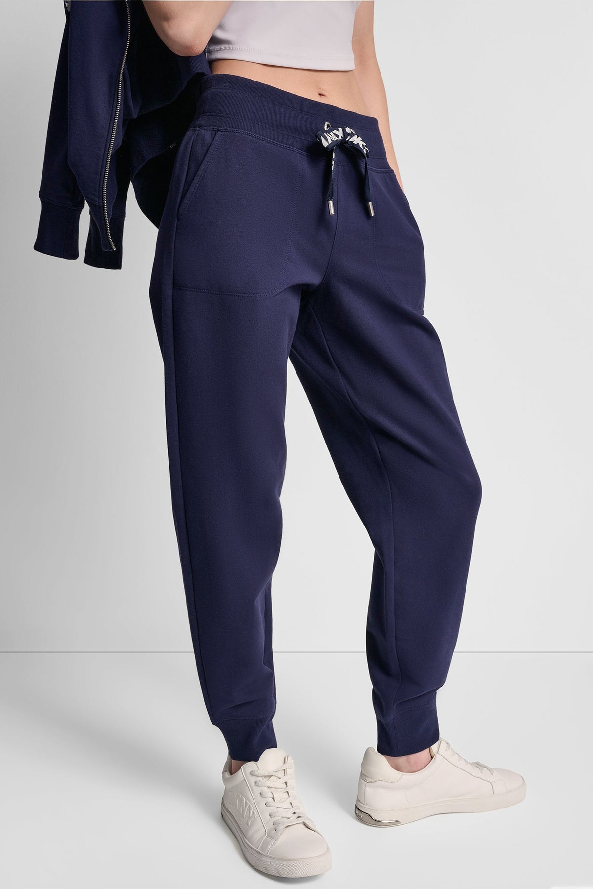 HIGH-RISE SKINNY CUFFED ANKLE JOGGER Peacoat | DKNY