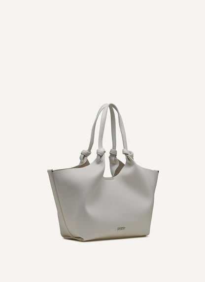 PAULA MEDIUM TOTE WITH LOGO STRAP Marshmallow | DKNY