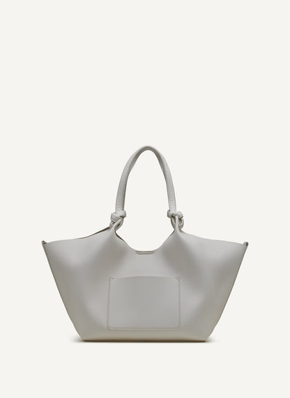 PAULA MEDIUM TOTE WITH LOGO STRAP Marshmallow | DKNY