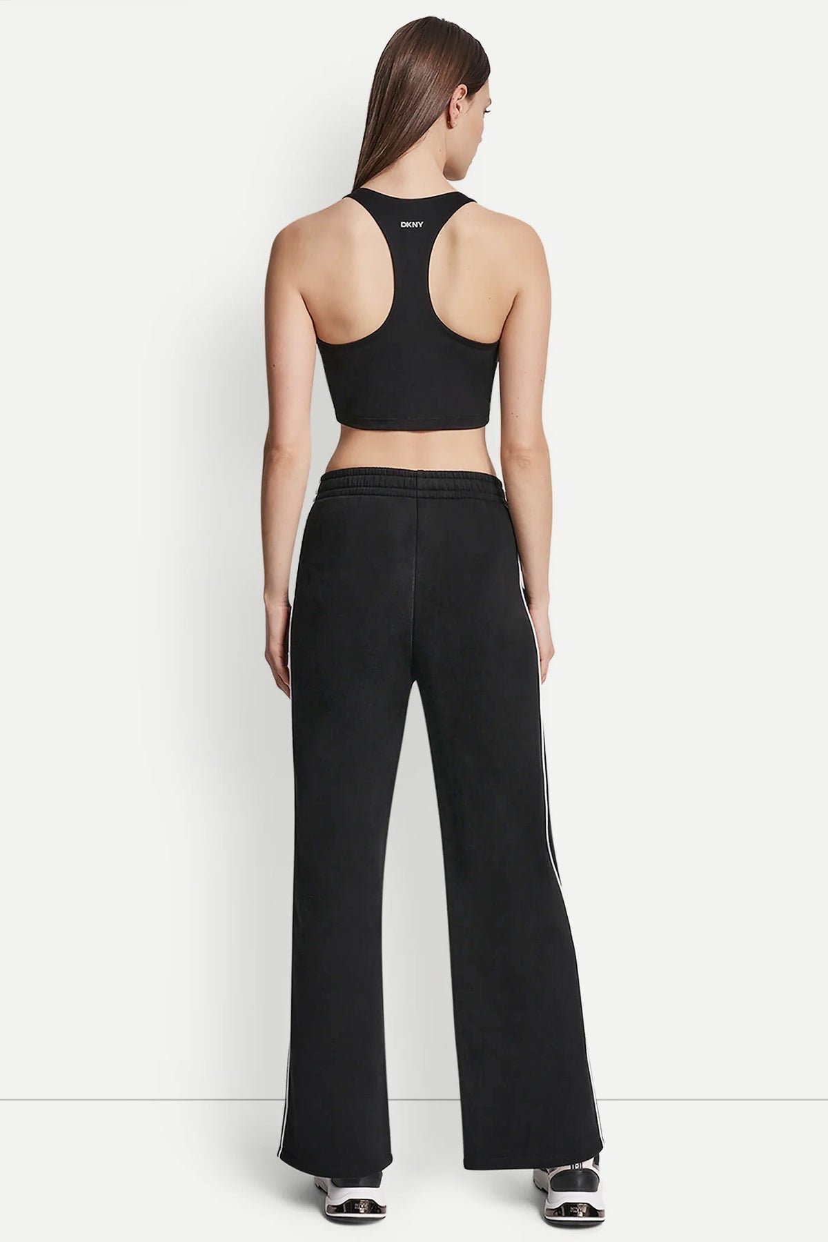 HIGH-RISE PIPED TRACK PANTS Sunkissed/White | DKNY