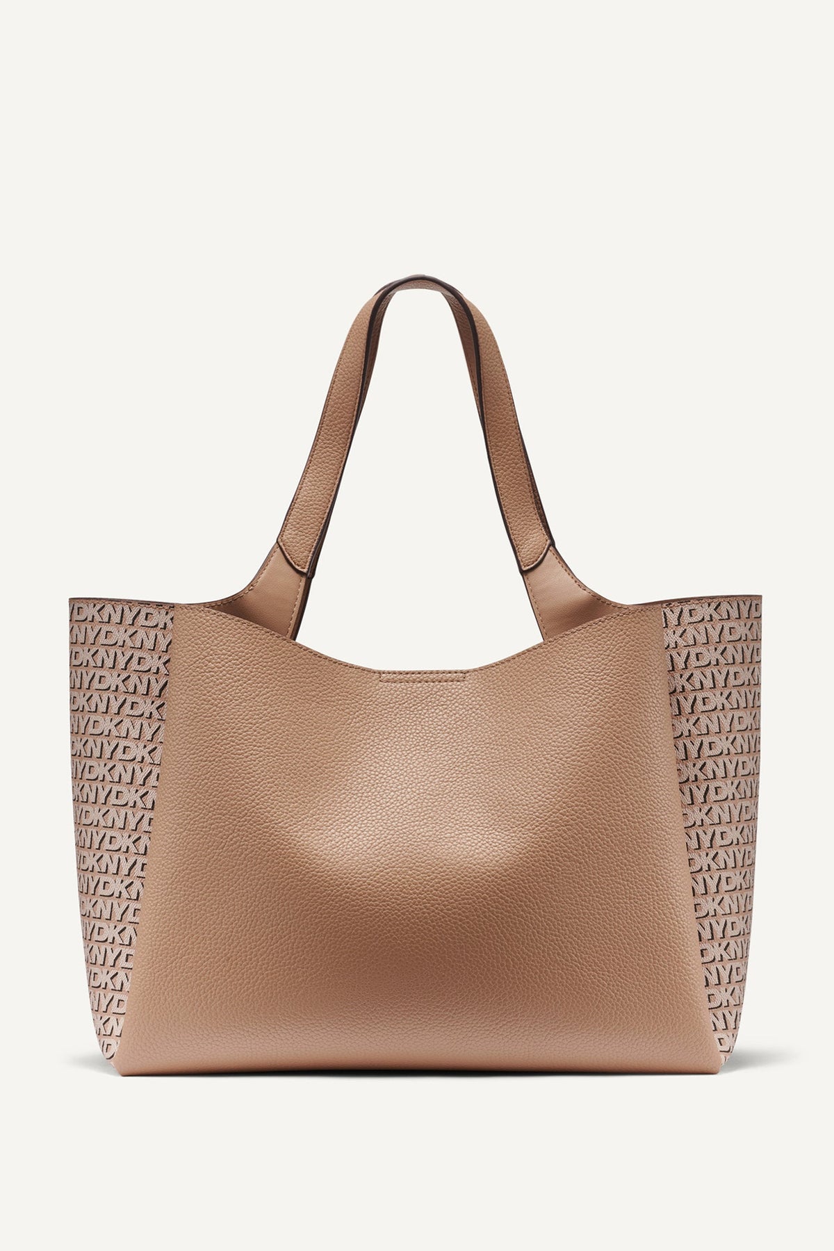WILLA NEW YORK LOGO TOTE Black/Saddle | DKNY