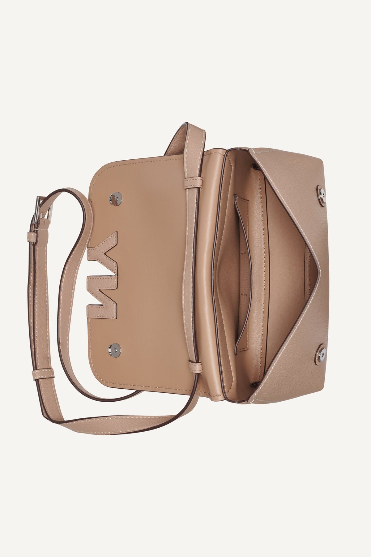 NICOLE LOGO CROSSBODY BAG Black/Silver | DKNY