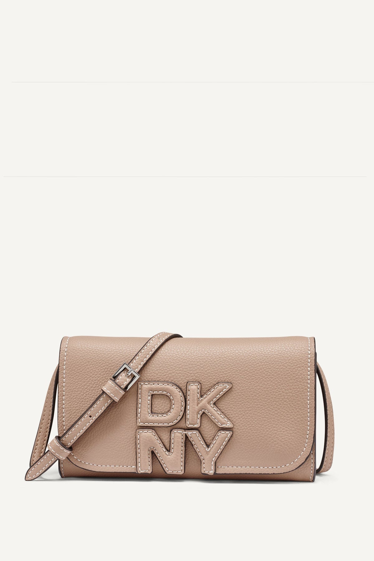 NICOLE FLAP CROSSBODY Black/Silver | DKNY