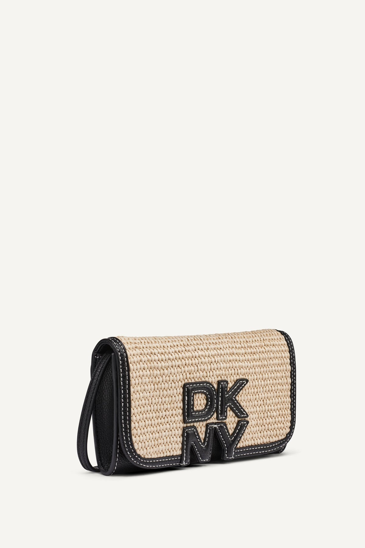 NICOLE FLAP CROSSBODY Natural/Black | DKNY