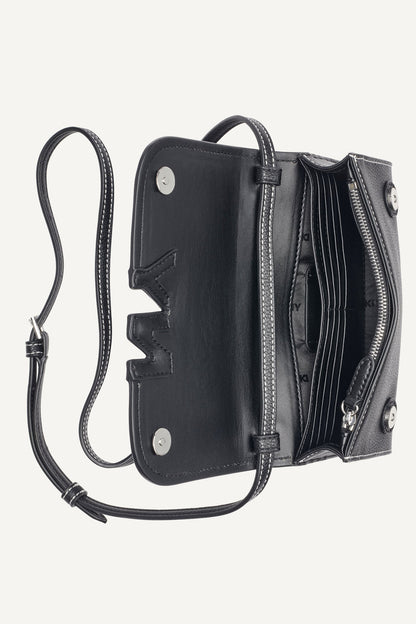 NICOLE FLAP CROSSBODY Natural/Black | DKNY
