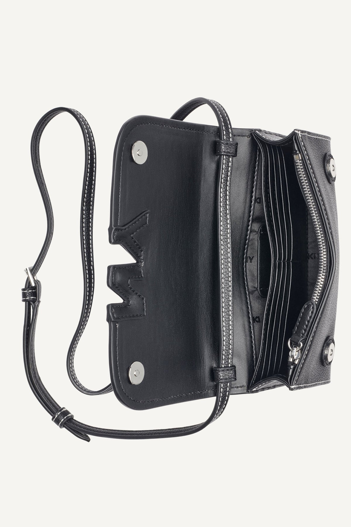 NICOLE FLAP CROSSBODY Natural/Black | DKNY