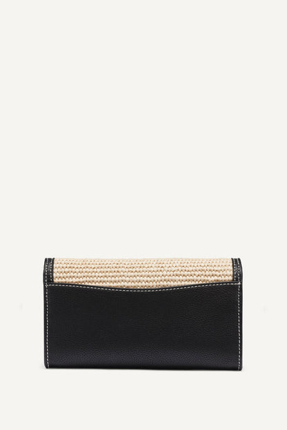 NICOLE FLAP CROSSBODY Natural/Black | DKNY