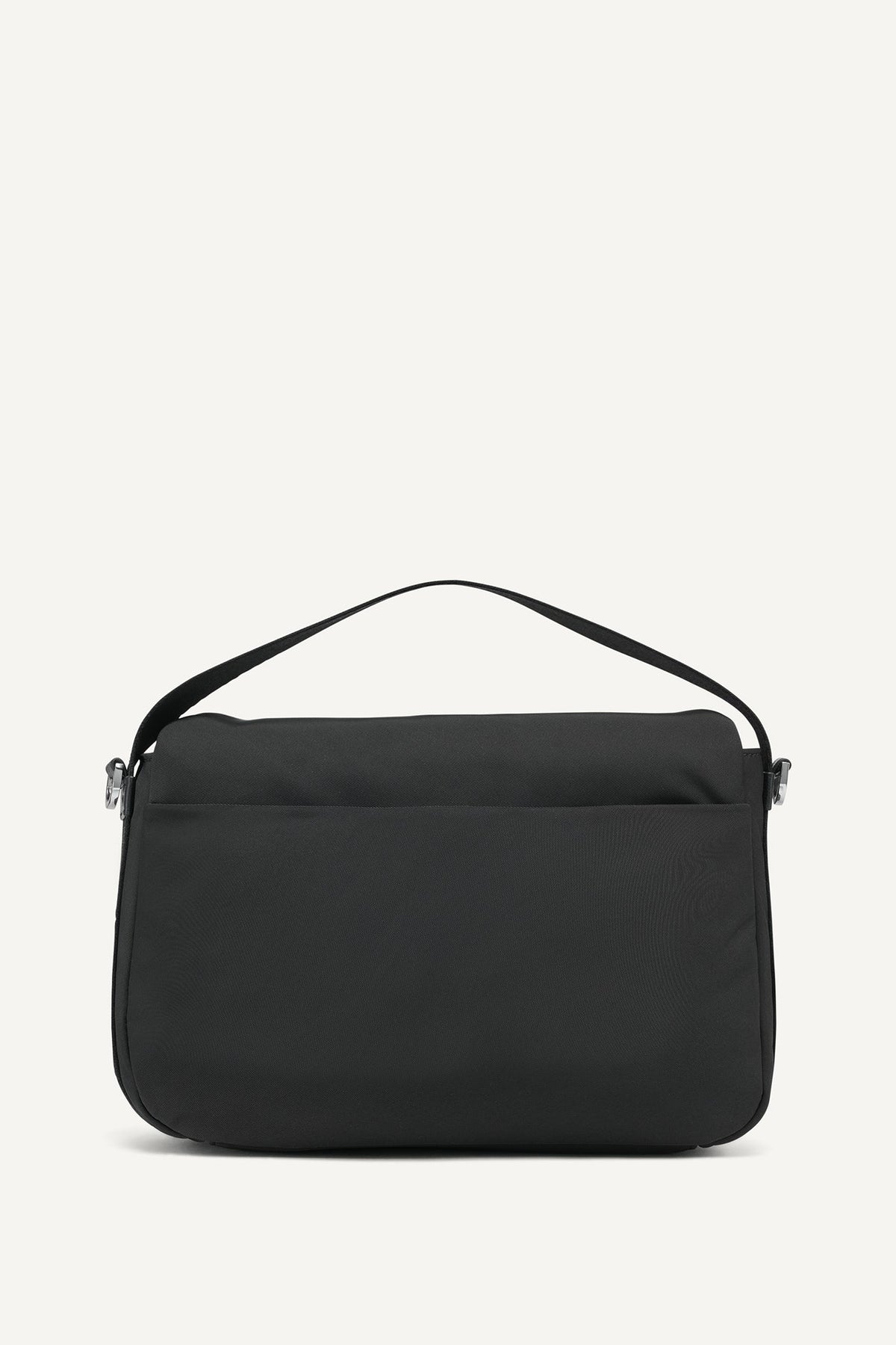 JENNY LOGO FLAP SHOULDER BAG Black/Silver | DKNY